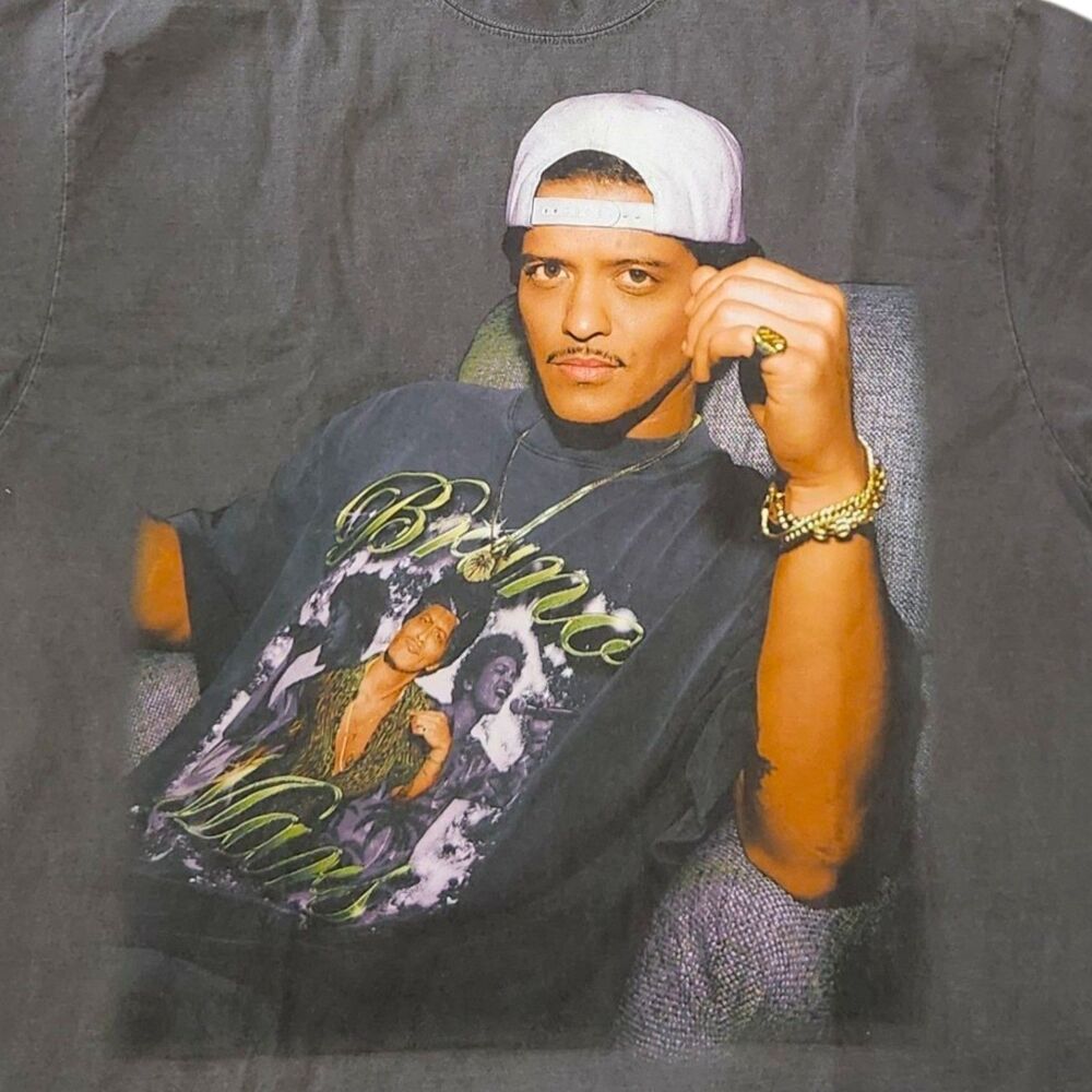 Bruno Mars Graphic Tee XL Gray Vintage - Picture 4 of 6